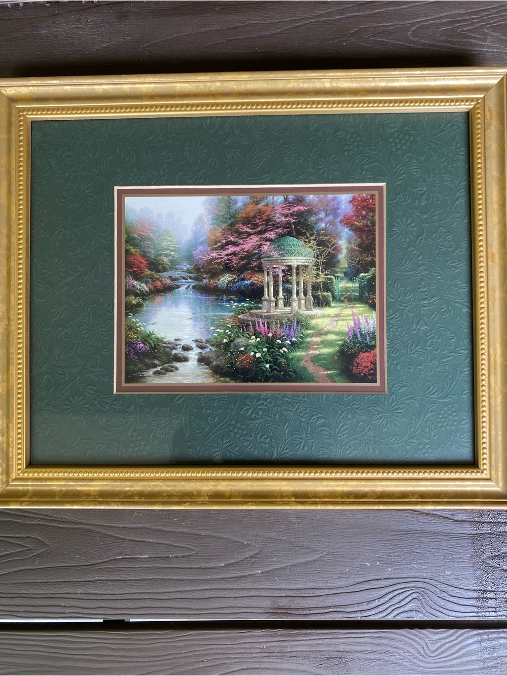 Reproduction print of Thomas Kinkade’s Garden Of Prayer with COA 9x11